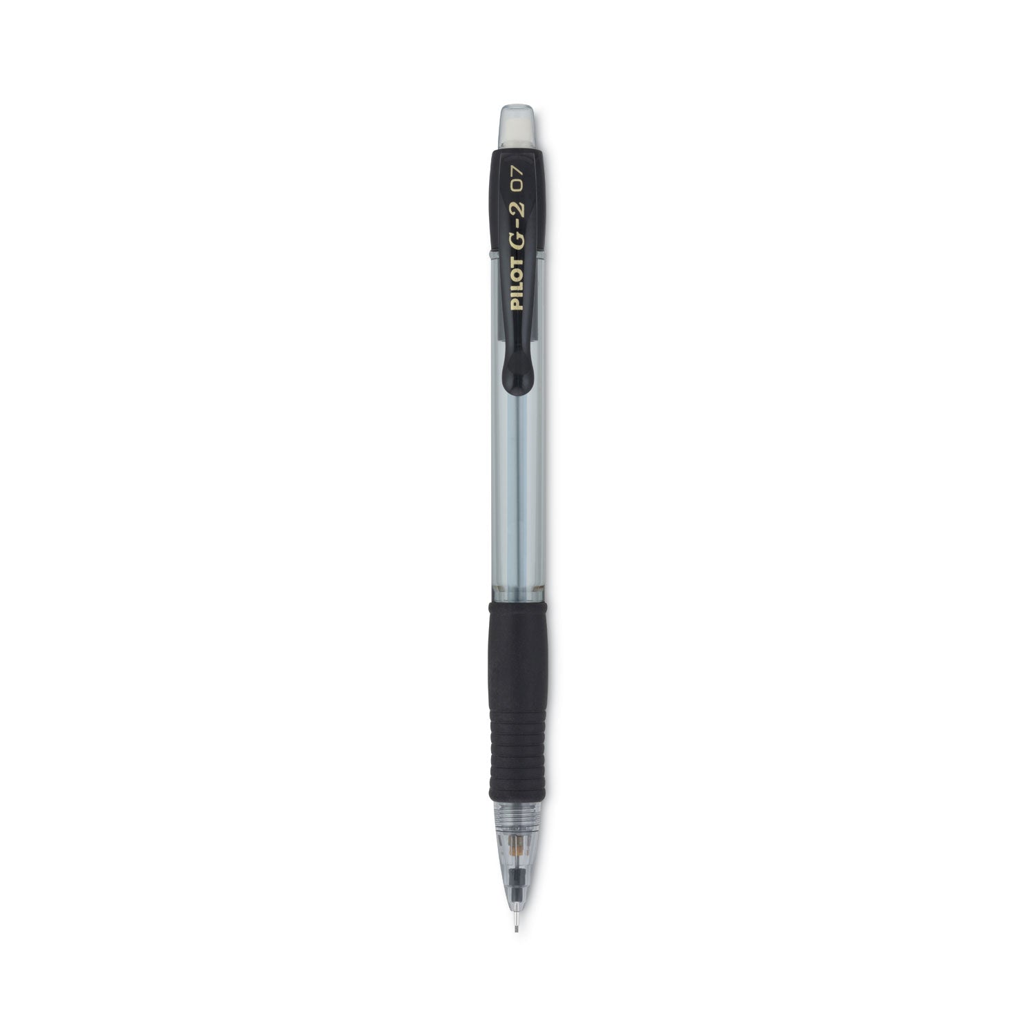 Pilot Mechanical Pencils - 0.7 mm Lead - HB/#2 - Refillable - Clear, Black Barrel - 1 Dozen