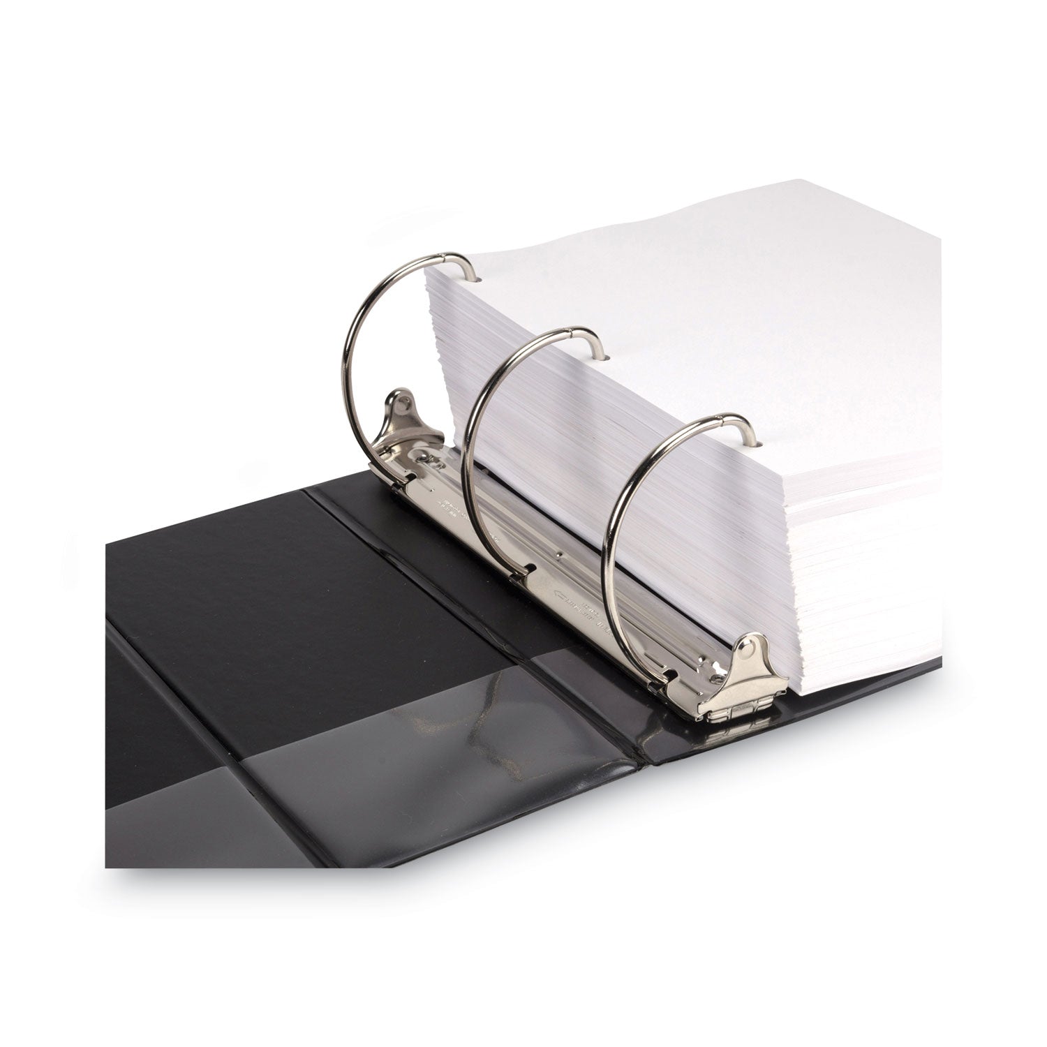 Samsill Durable View Binder, 6" D-Ring, 1225 Sheet Capacity, Letter Size, 2 Internal Pockets, Black, 1 Each