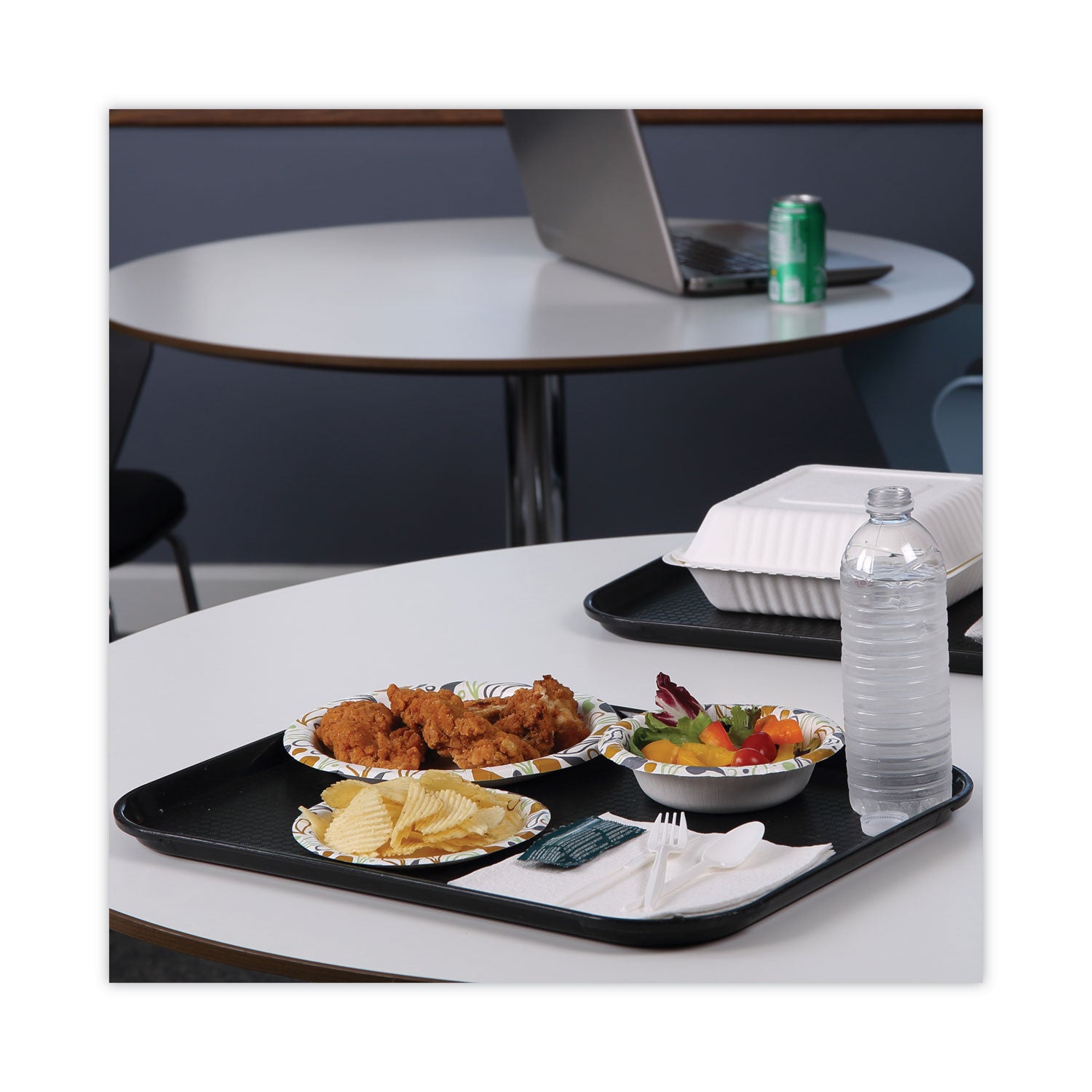 Deerfield Printed Paper Plates, 6" dia, Coated/Soak Proof, White/Yellow/Green/Purple, 250/Pack, 4 Packs/Carton