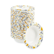 Deerfield Printed Paper Bowl, 12 Oz, Coated/soak Proof, Multicolor, 125/pack, 8 Packs/carton