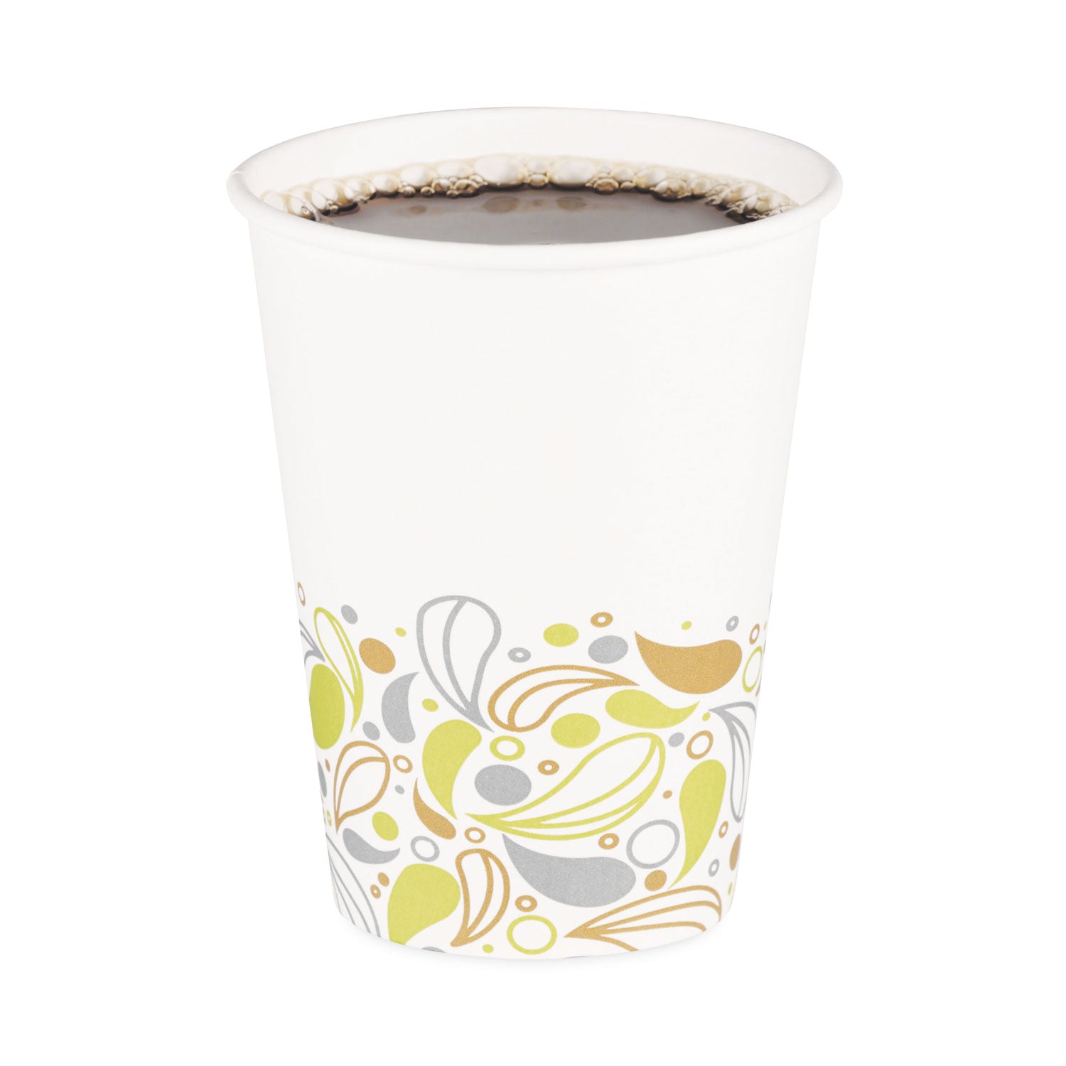 Deerfield Printed Paper Hot Cups, 12 oz, 50/Sleeve, 20 Sleeves/Carton
