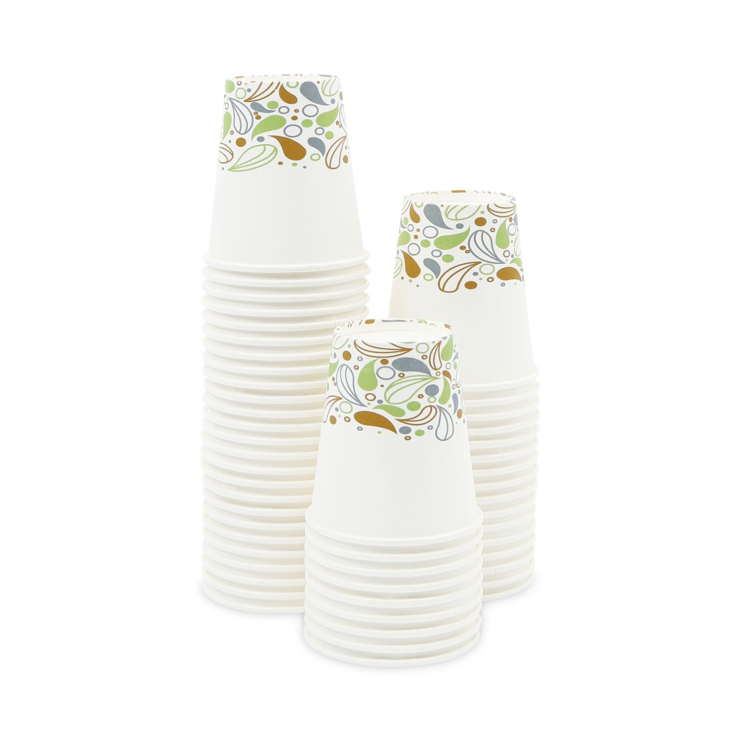 Deerfield Printed Paper Hot Cups, 10 oz, 50/Sleeve, 20 Sleeves/Carton