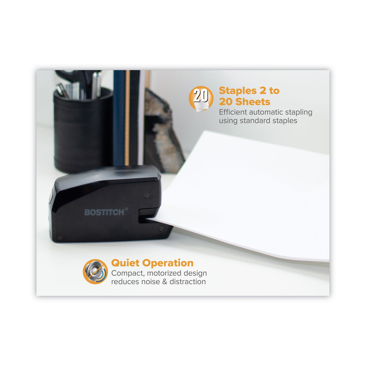 Battery Operated Electric Stapler, Black