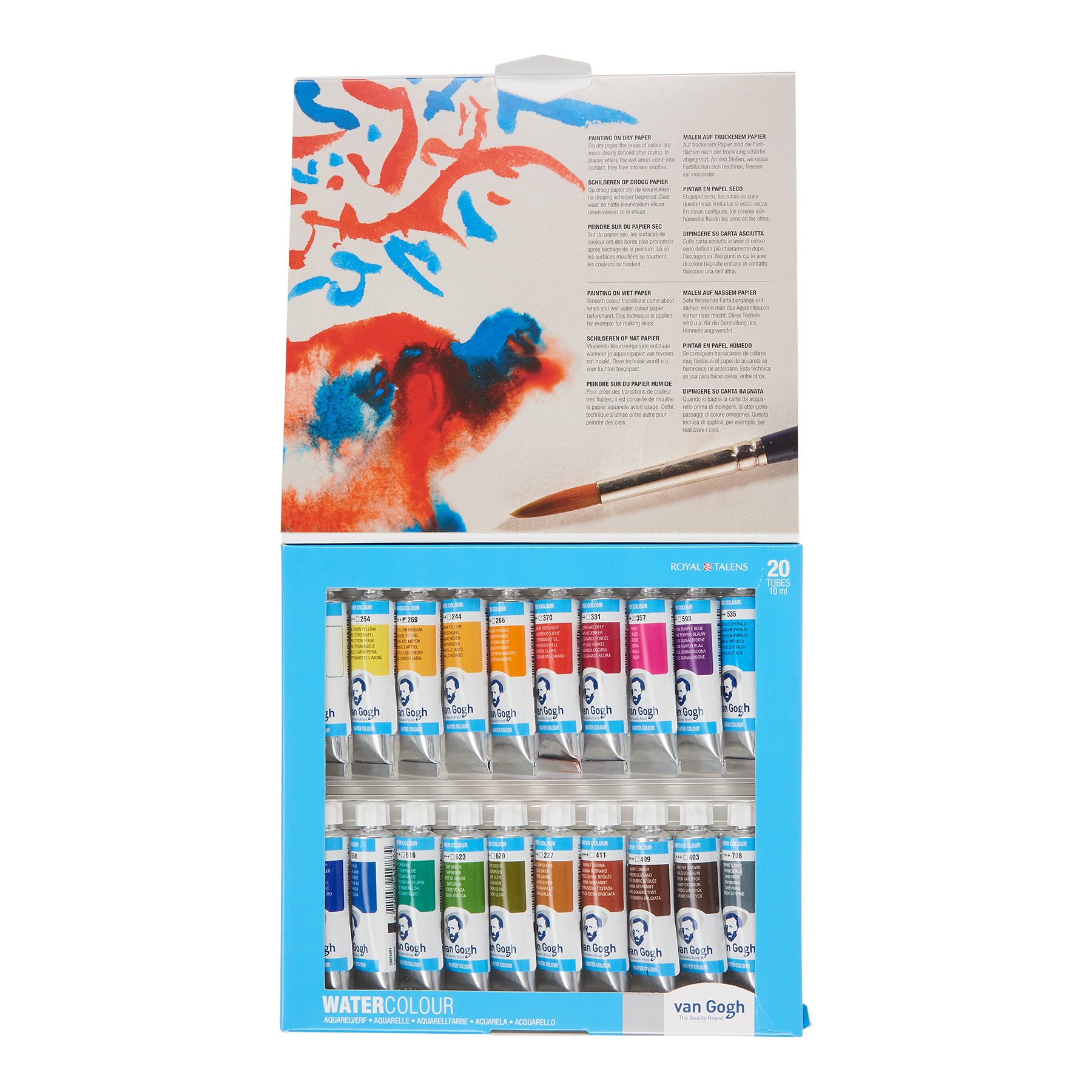 Watercolor Tube Set, 20 x 10mL, General Selection