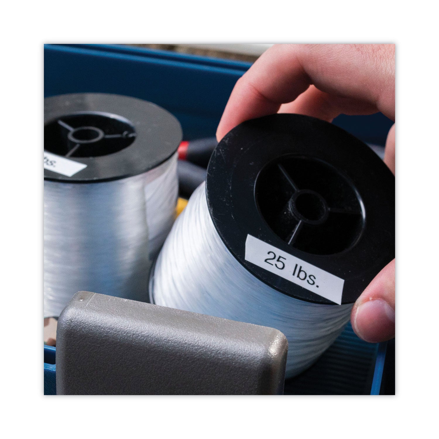 P-touch TC Laminated Tape Cartridges - x 1/2" Width - Direct Thermal - White - Water Resistant - Laminated - Grease Resistant - 2 / Pack