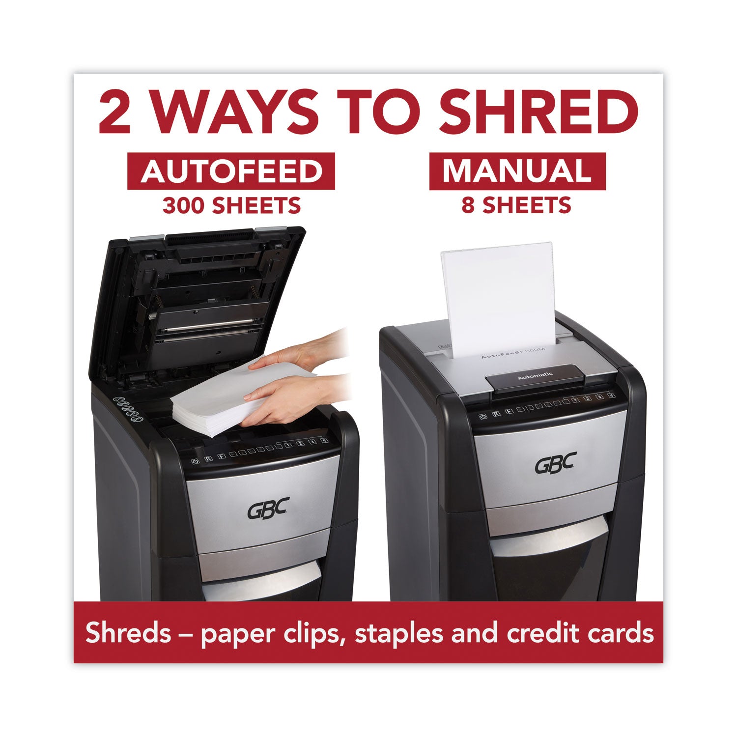Continuous Shredder - Micro Cut - 8 Per Pass - for shredding Credit Card, Paper Clip, Staples, Paper - P-5 - 1 Hour Run Time - 16 gal Wastebin Capacity - Black