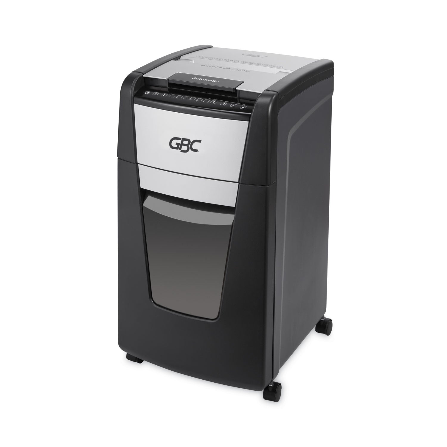 Continuous Shredder - Micro Cut - 8 Per Pass - for shredding Credit Card, Paper Clip, Staples, Paper - P-5 - 1 Hour Run Time - 16 gal Wastebin Capacity - Black