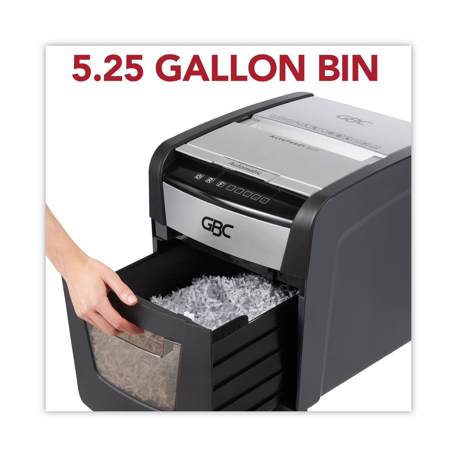 GBC AutoFeed+ Home Shredder, 60X, Super Cross-Cut, 60 Sheets