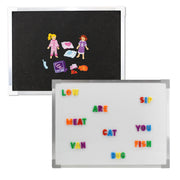 Magnetic Dry-Erase and Flannel Board, 18" x 24"