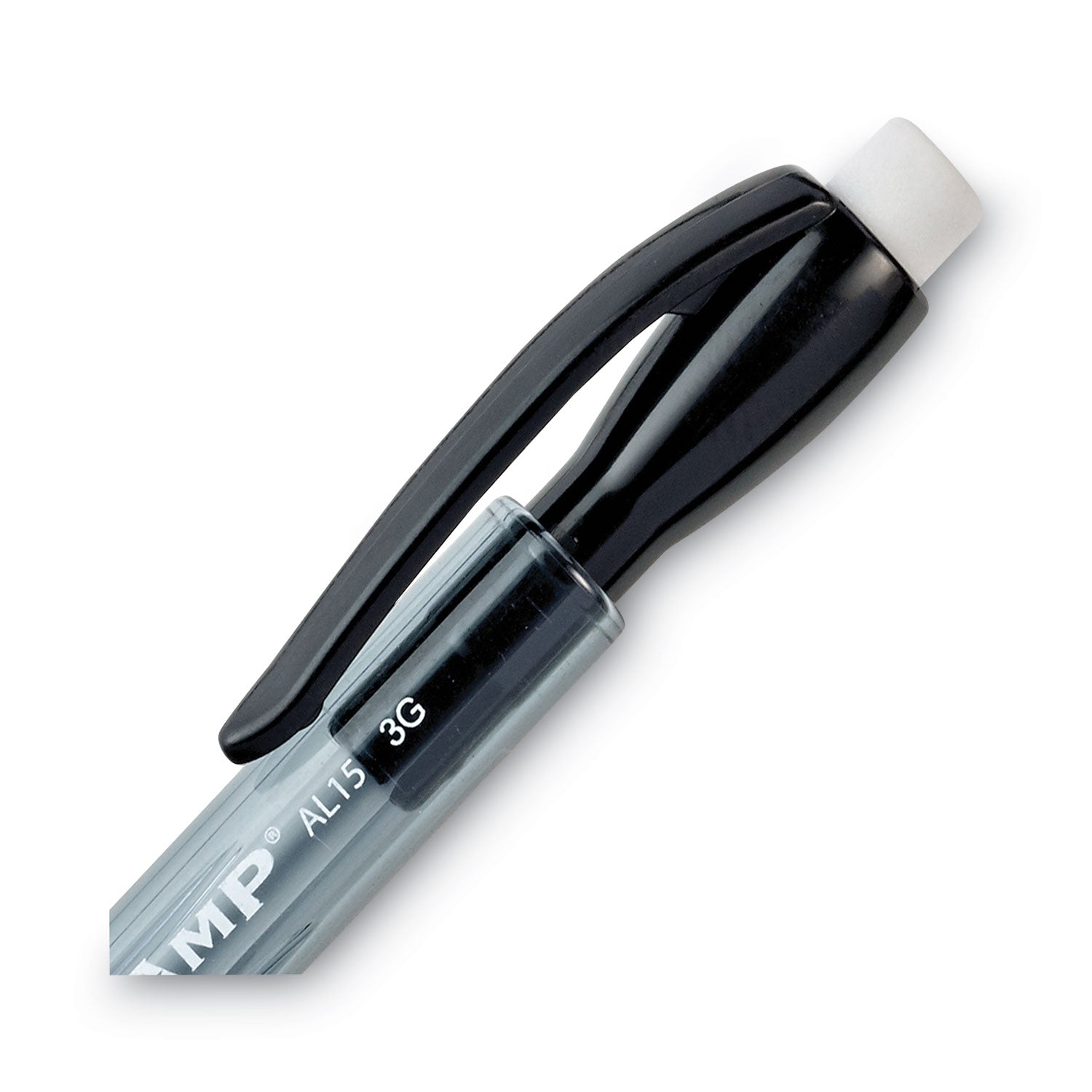 Pentel Champ Mechanical Pencils - 0.5 mm Black Lead - #2 - Refillable - Black Barrel - 1 Dozen