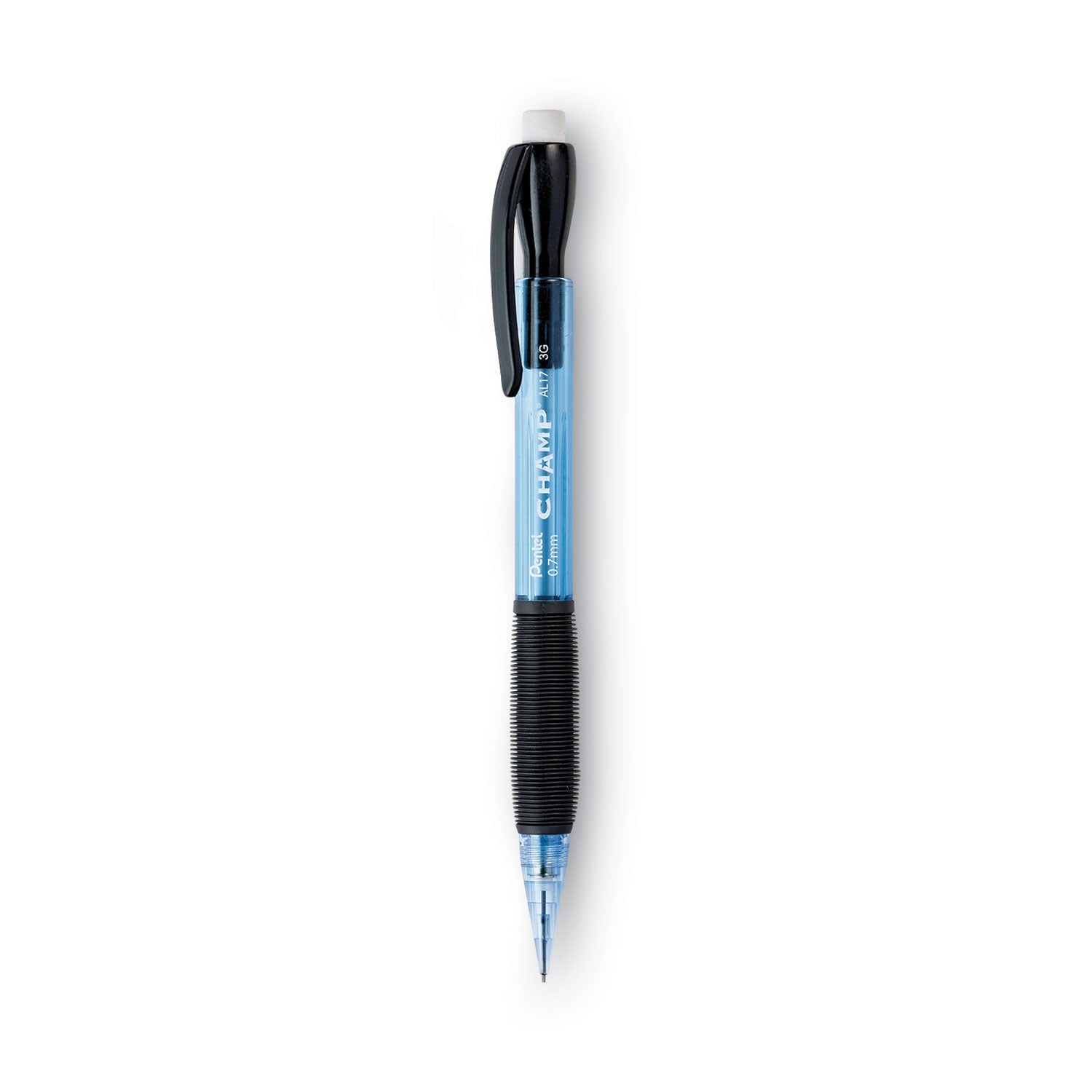 Pentel Champ Mechanical Pencils - 0.7 mm Lead - #2 - Refillable - Blue Barrel - 1 Dozen