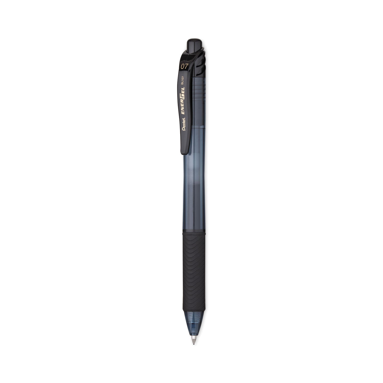 Pentel EnerGel-X Rollerball Pen - 0.7 mm Medium Pen Point - Refillable - Retractable - Black Ink - Gel-based - Black Barrel - Metal Tip - 1 Dozen