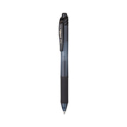 Pentel EnerGel-X Rollerball Pen - 0.7 mm Medium Pen Point - Refillable - Retractable - Black Ink - Gel-based - Black Barrel - Metal Tip - 1 Dozen