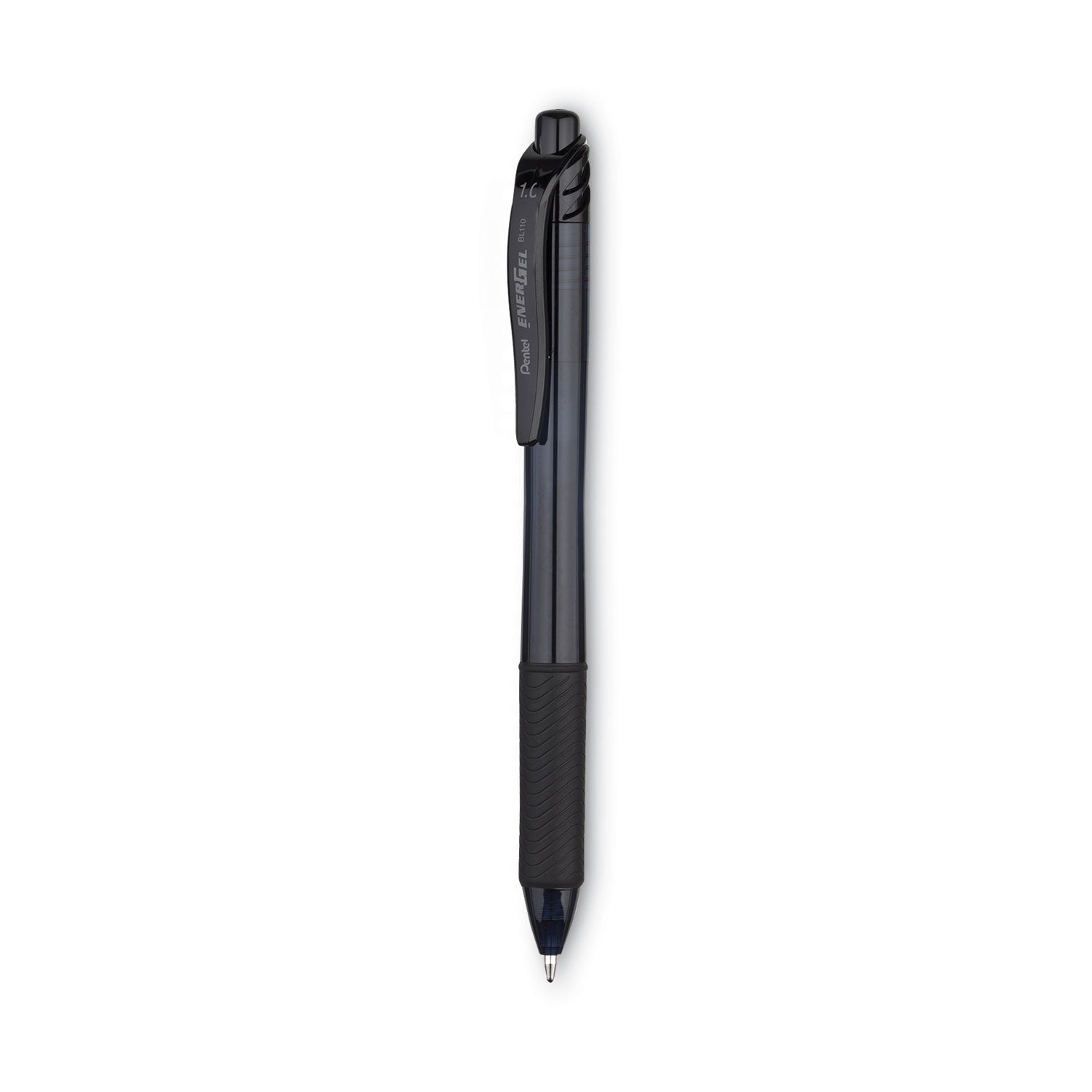 Pentel EnerGel-X Rollerball Pen - 1 mm Bold Pen Point - Refillable - Retractable - Black Ink - Gel-based - Black Barrel - Metal Tip - 1 Dozen