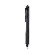 Pentel EnerGel-X Rollerball Pen - 1 mm Bold Pen Point - Refillable - Retractable - Black Ink - Gel-based - Black Barrel - Metal Tip - 1 Dozen