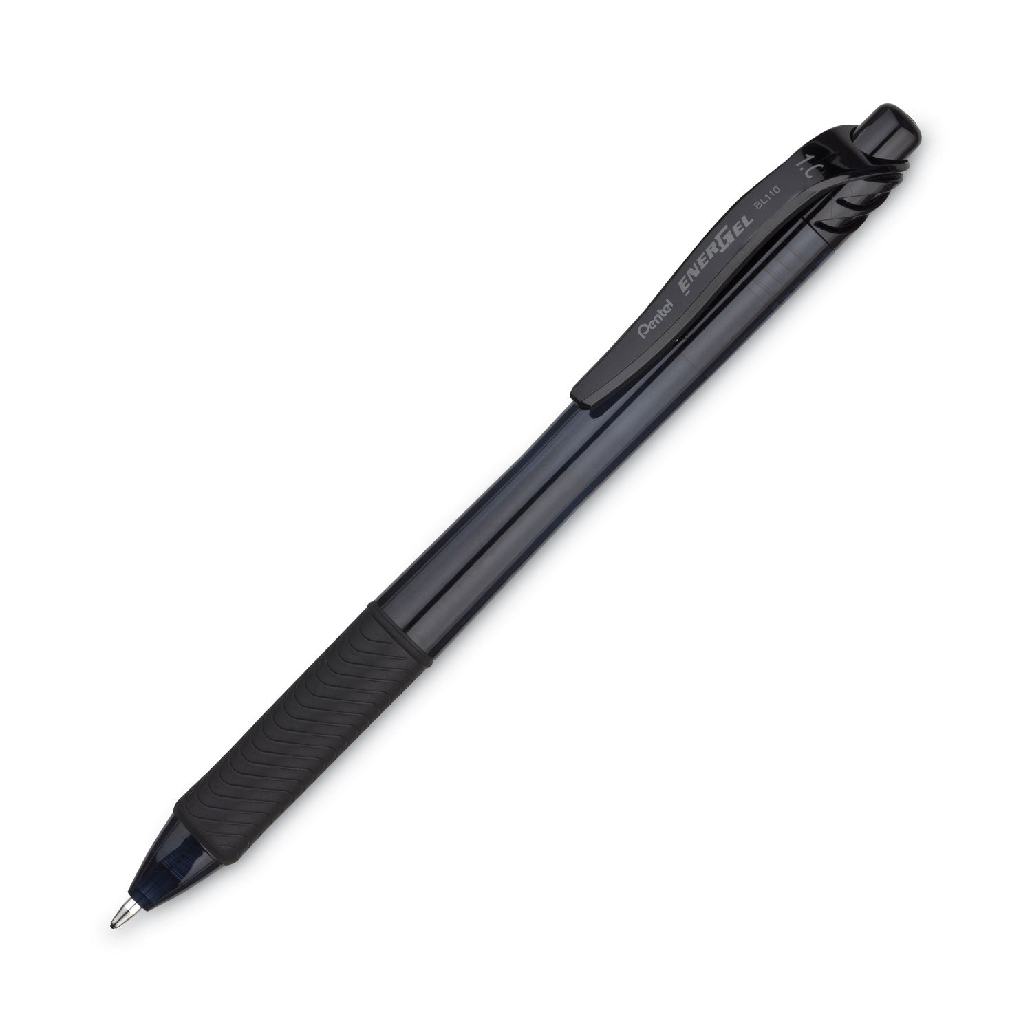 Pentel EnerGel-X Rollerball Pen - 1 mm Bold Pen Point - Refillable - Retractable - Black Ink - Gel-based - Black Barrel - Metal Tip - 1 Dozen