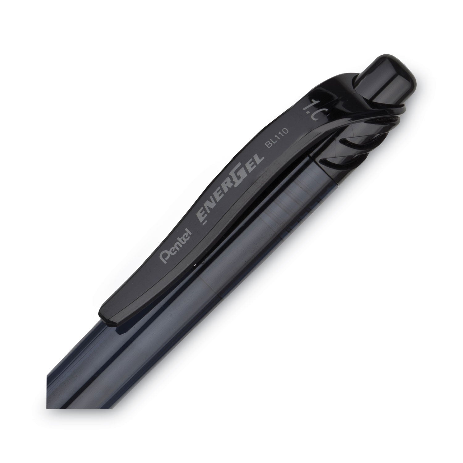 Pentel EnerGel-X Rollerball Pen - 1 mm Bold Pen Point - Refillable - Retractable - Black Ink - Gel-based - Black Barrel - Metal Tip - 1 Dozen