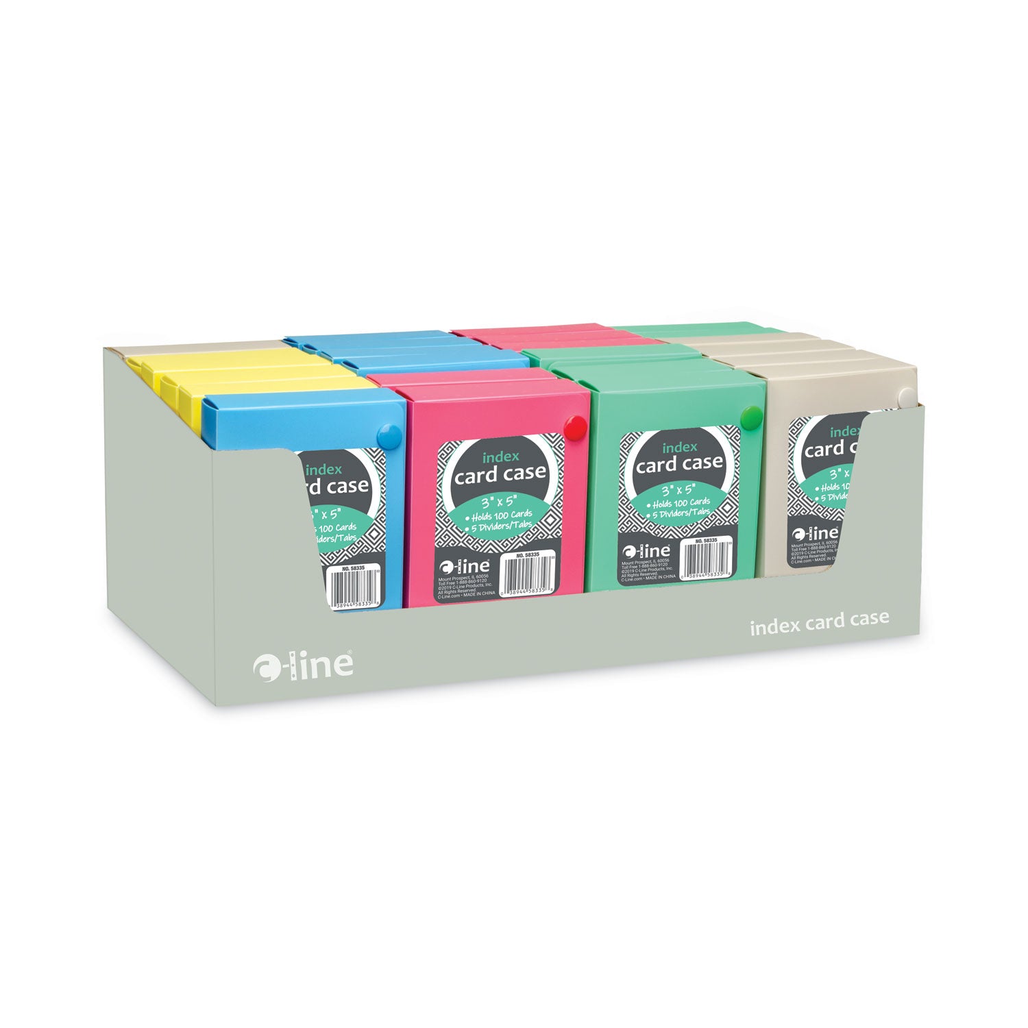 Index Card Case, 3" x 5", Assorted