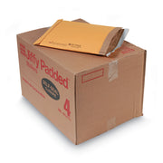 Jiffy Mailer Padded Self-seal Mailers, #4, 9.5" x 14.5", Natural Kraft Fiber, Self-sealing Closure, 100/Carton