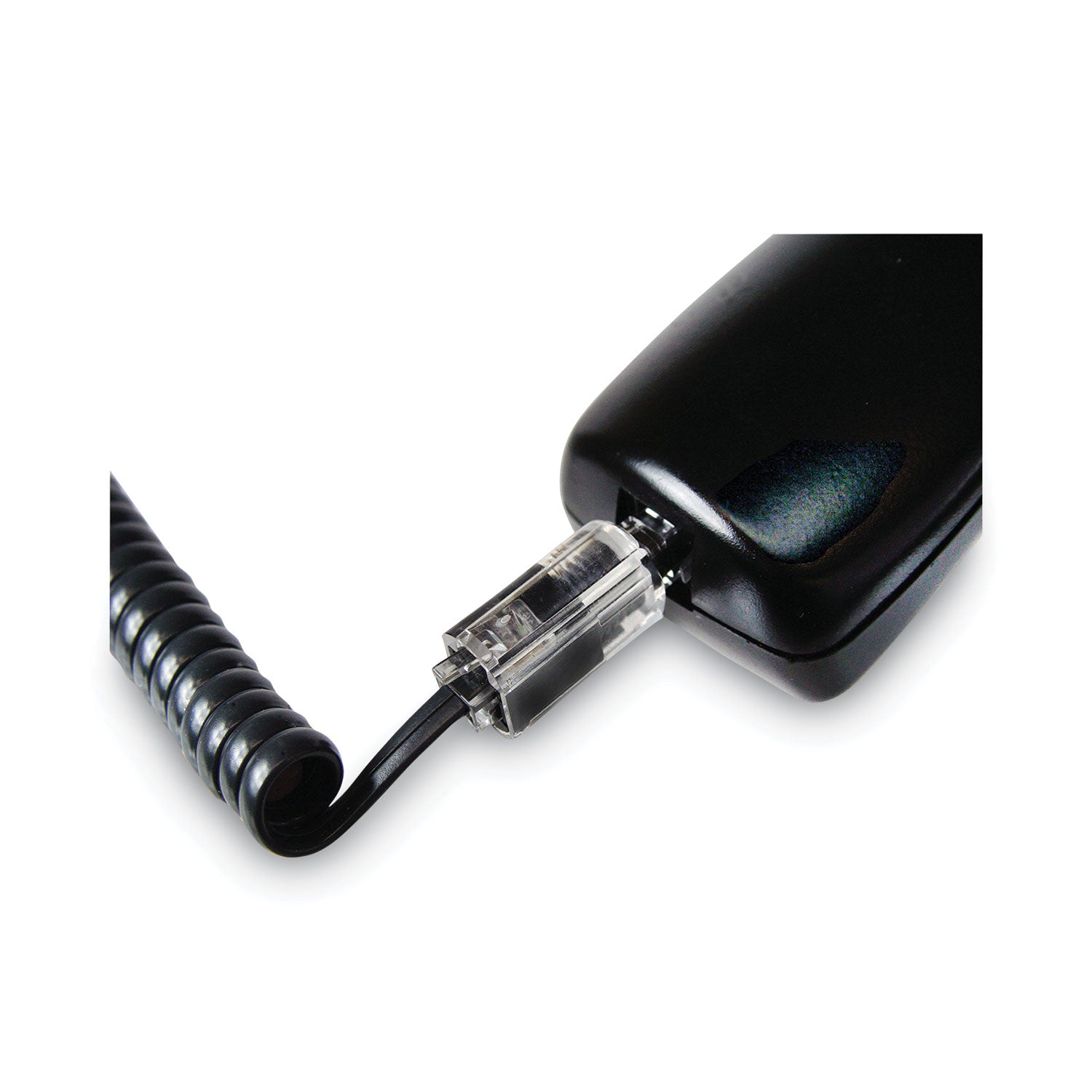 Softalk Phone Cord Detangler - 1 x RJ-11 Phone Male - 1 x RJ-11 Phone Female - Clear, Black - 1 Each