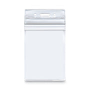 Re-sealable Badge Holders, Vertical, Frosted, Pack of 50