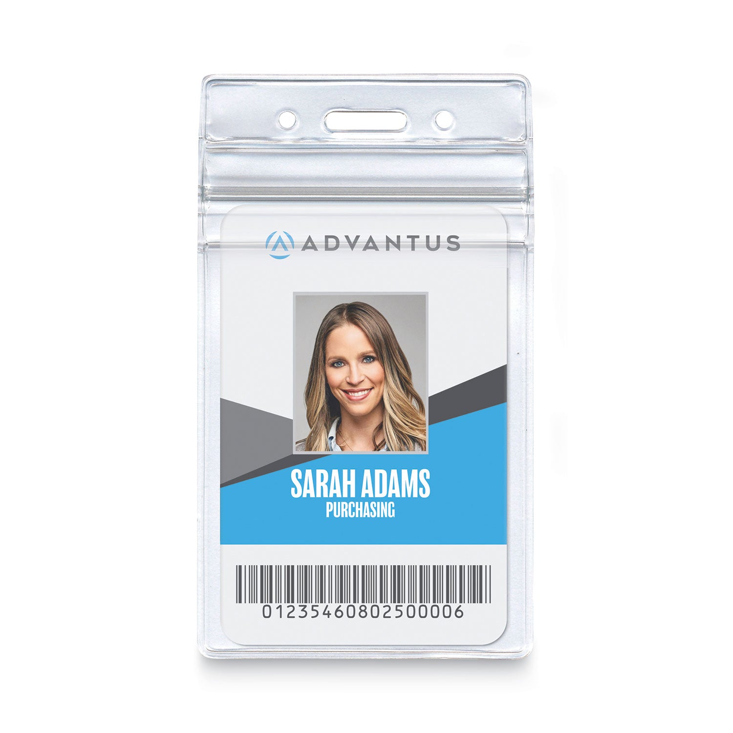 Re-sealable Badge Holders, Vertical, Frosted, Pack of 50