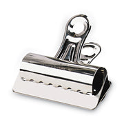 No. 4 - 3" Width - 1" Size Capacity - for Home, Office - Strong, Durable, Lightweight, Heavy Duty - Silver - Nickel Plated Steel - 1 Box