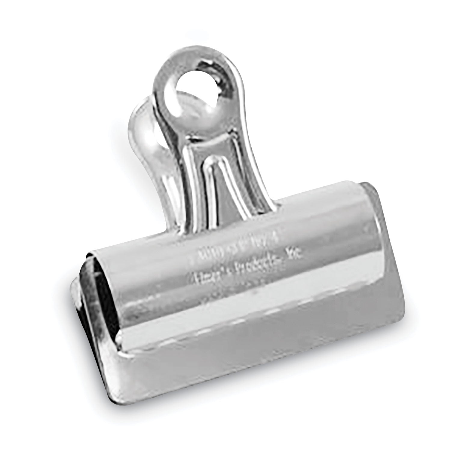 No. 4 - 3" Width - 1" Size Capacity - for Home, Office - Strong, Durable, Lightweight, Heavy Duty - Silver - Nickel Plated Steel - 1 Box