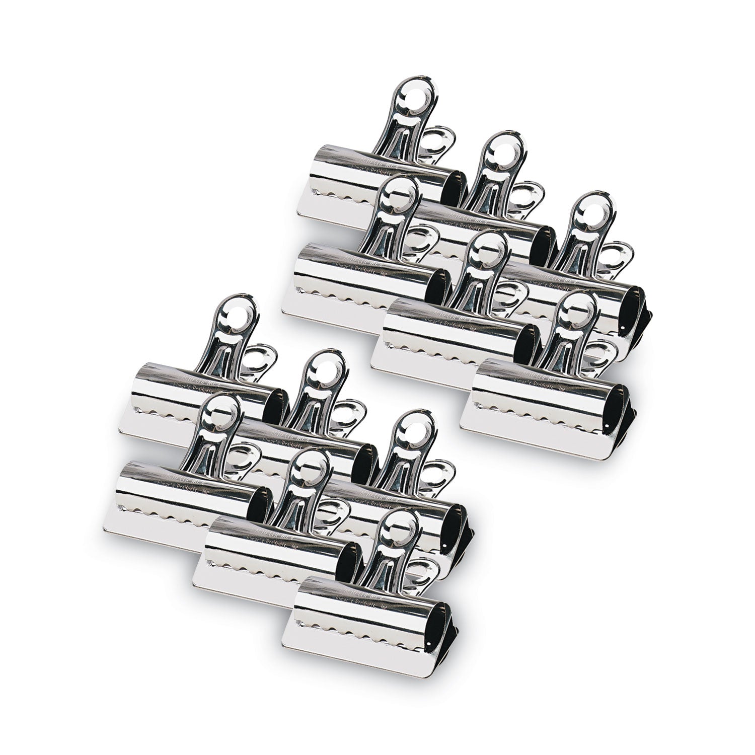 No. 4 - 3" Width - 1" Size Capacity - for Home, Office - Strong, Durable, Lightweight, Heavy Duty - Silver - Nickel Plated Steel - 1 Box