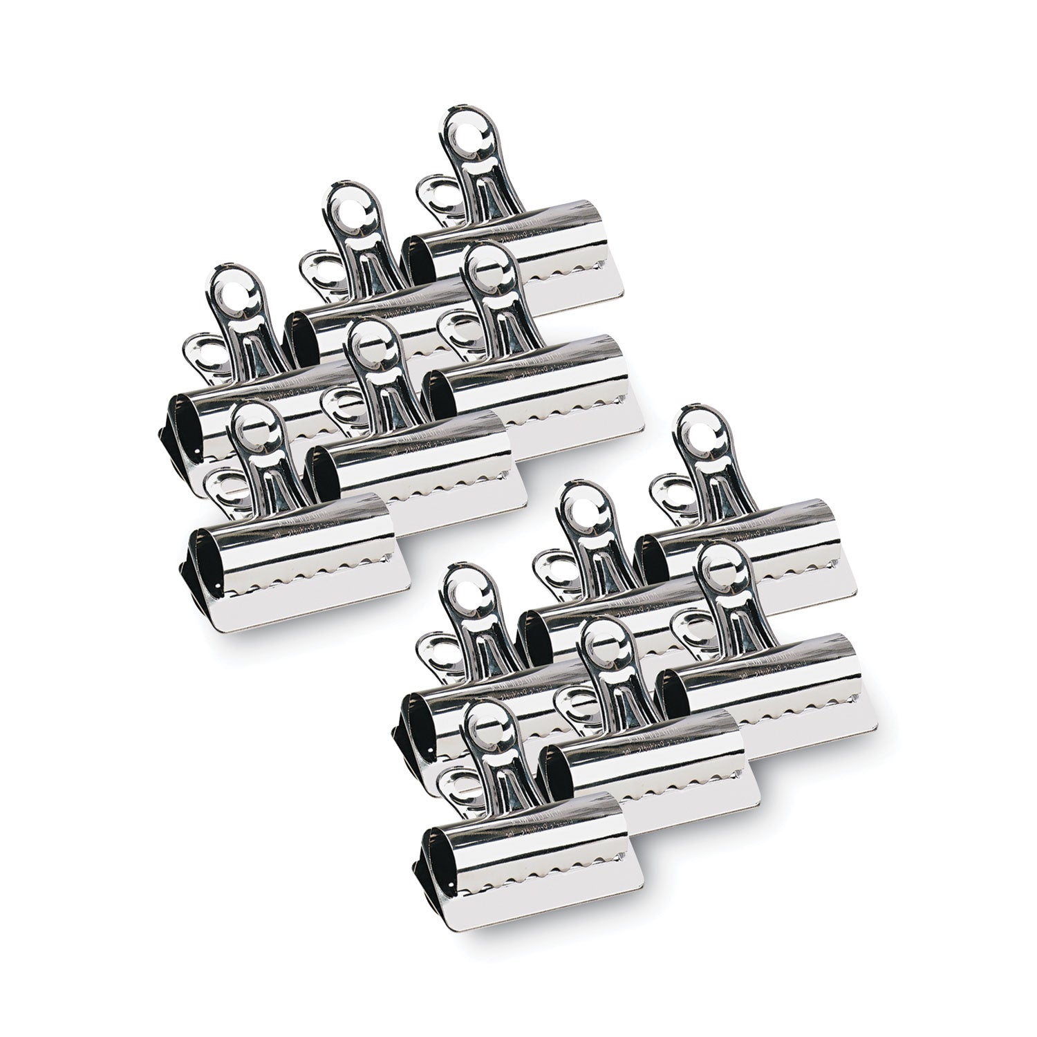 No. 4 - 3" Width - 1" Size Capacity - for Home, Office - Strong, Durable, Lightweight, Heavy Duty - Silver - Nickel Plated Steel - 1 Box