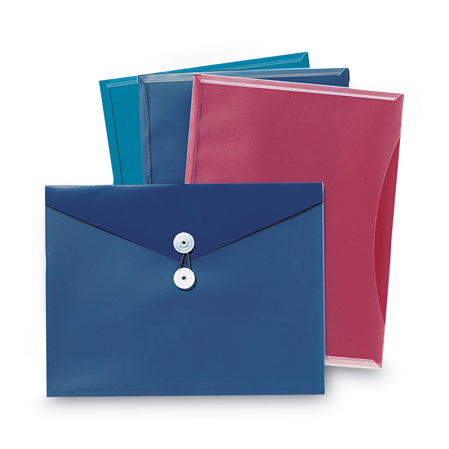 Booklet - A4 - 12 1/2" Width - Assorted, Teal, Burgundy - Poly, Polypropylene - 4 / Pack
