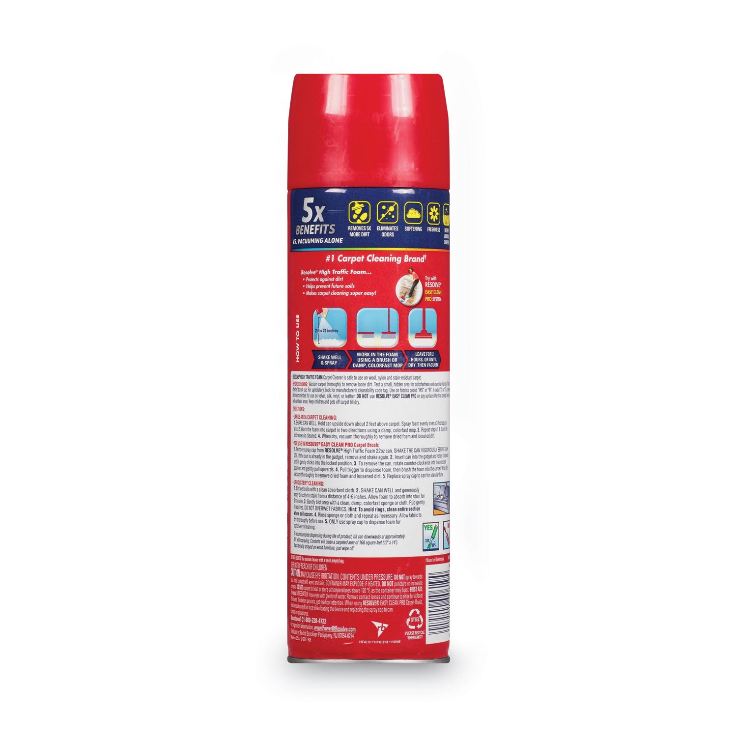 Resolve Carpet Foam - For Carpet - 22 oz (1.37 lb) - Recommended For: Stain Remover - Stain Resistant - Red, Blue - 1 Each