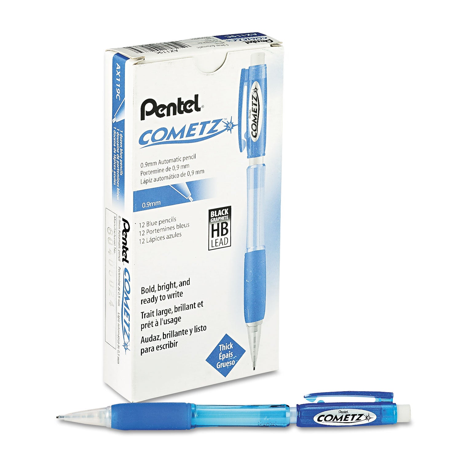 Cometz Mechanical Pencil (0.9mm), Blue Barrel