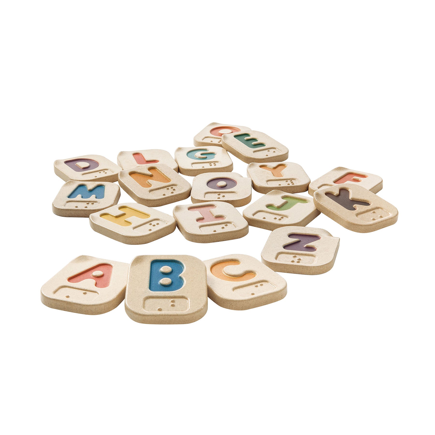 Wooden Braille Alphabet A-Z Tiles