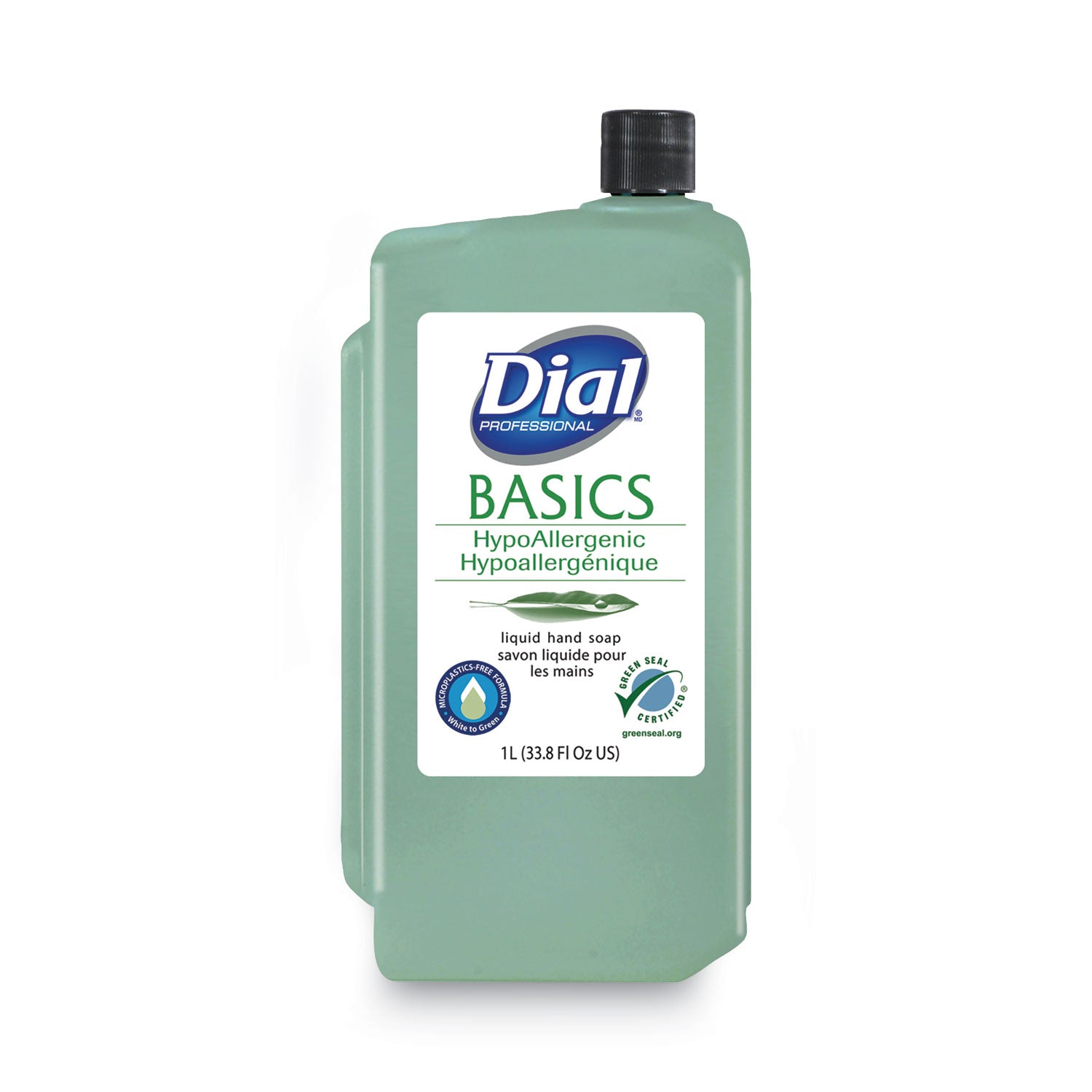 Dial Basics Liquid Hand Soap - 1.06 quart - Hand, Healthcare, School, Office, Restaurant, Daycare - Green - 1 Each