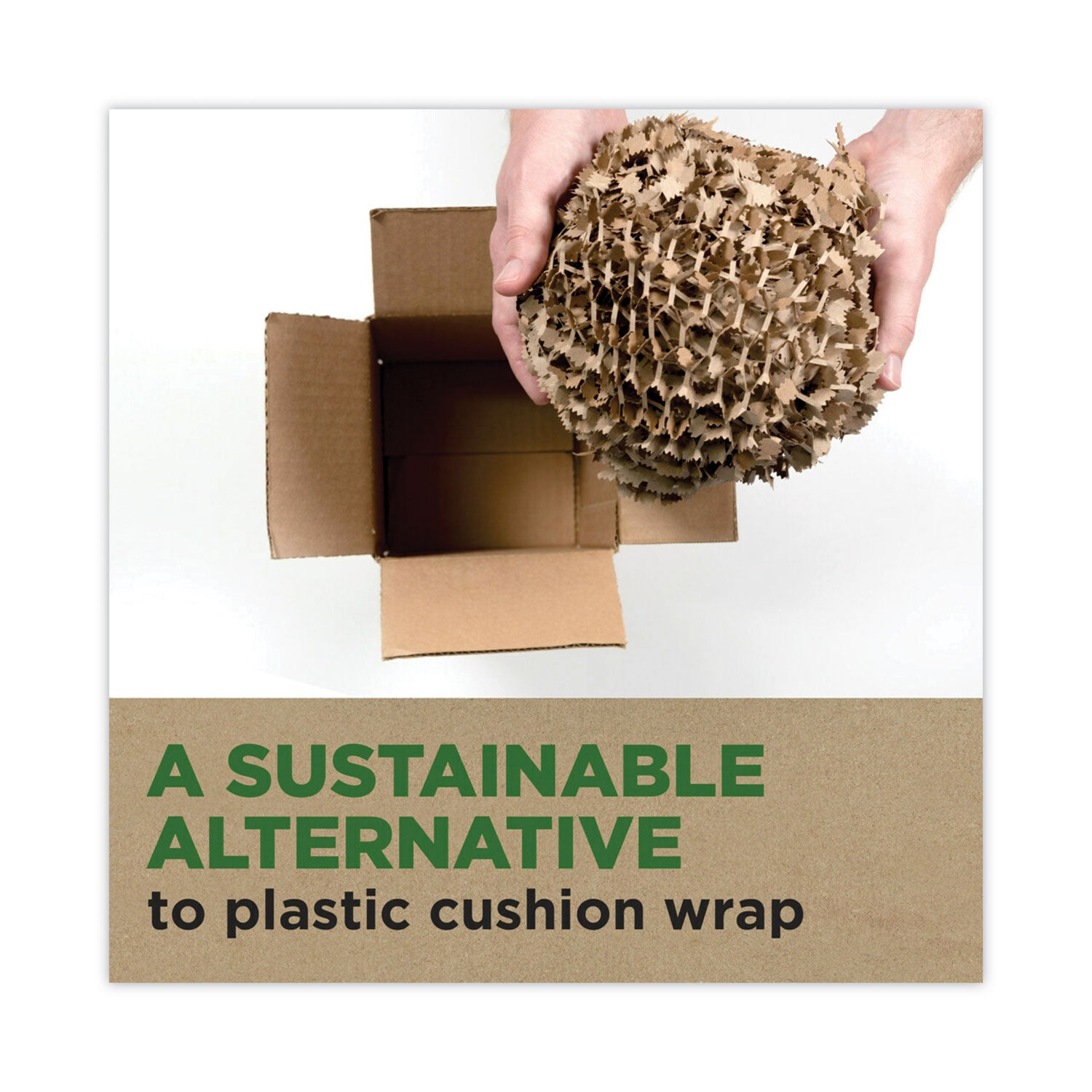 Scotch Cushion Lock Protective Wrap - 12" Width x 1000 ft Length - Recyclable, Easy Tear - Brown - 1 Roll