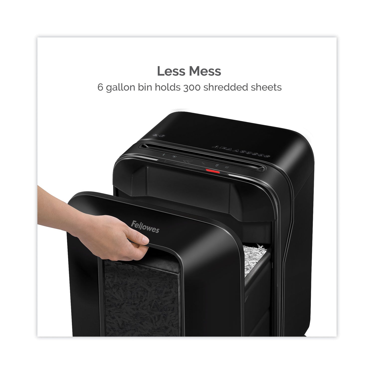 Continuous Shredder - Cross Cut - 12 Per Pass - for shredding Staples, Paper, Paper Clip, Credit Card, Junk Mail - 10 Minute Run Time - Black