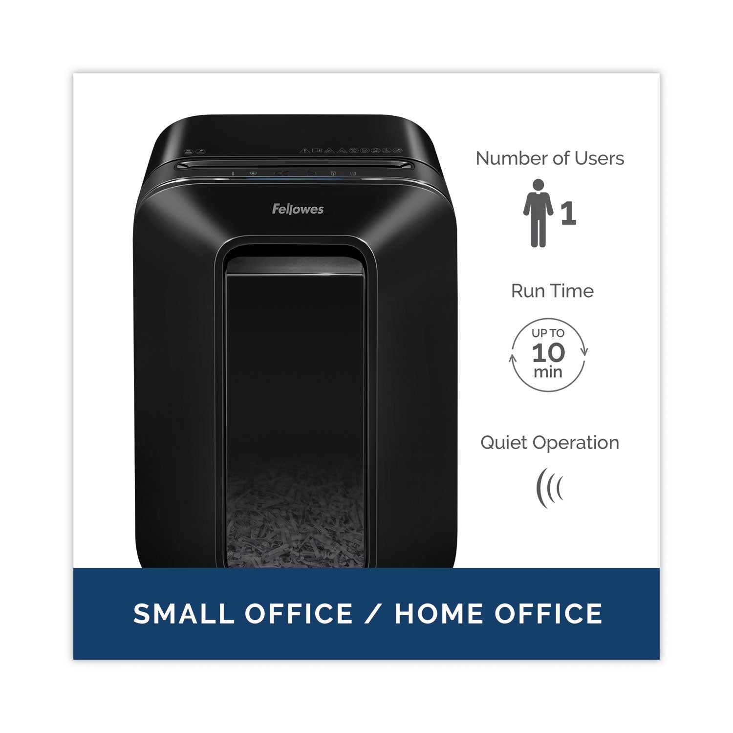 Continuous Shredder - Cross Cut - 12 Per Pass - for shredding Staples, Paper, Paper Clip, Credit Card, Junk Mail - 10 Minute Run Time - Black