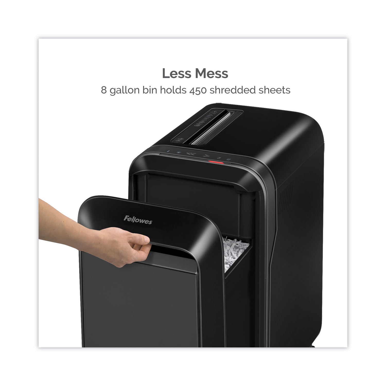 Continuous Shredder - Cross Cut - 20 Per Pass - for shredding Staples, Paper, Paper Clip, Credit Card, Junk Mail - 30 Minute Run Time - Black