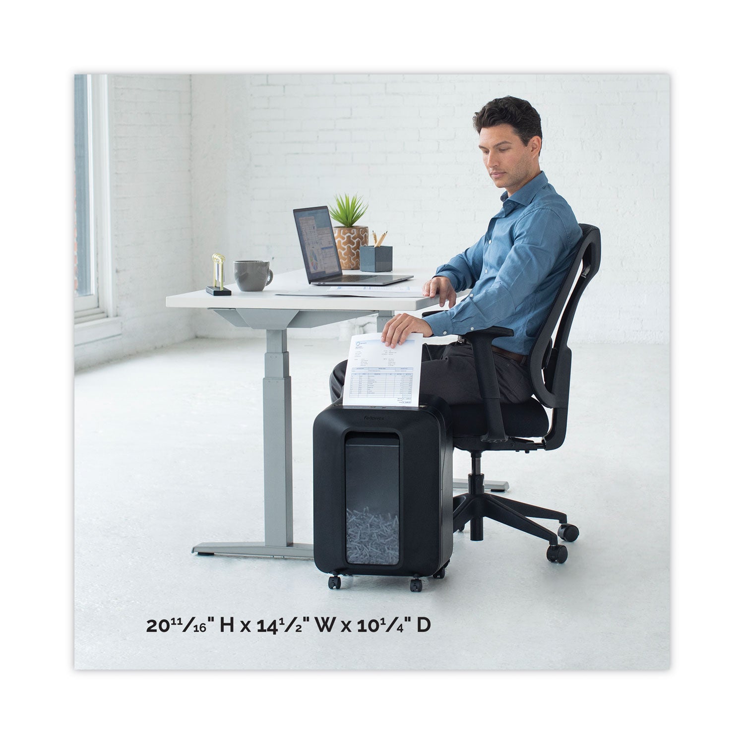 Continuous Shredder - Cross Cut - 12 Per Pass - for shredding Staples, Paper, Paper Clip, Credit Card, Junk Mail - 10 Minute Run Time - Black