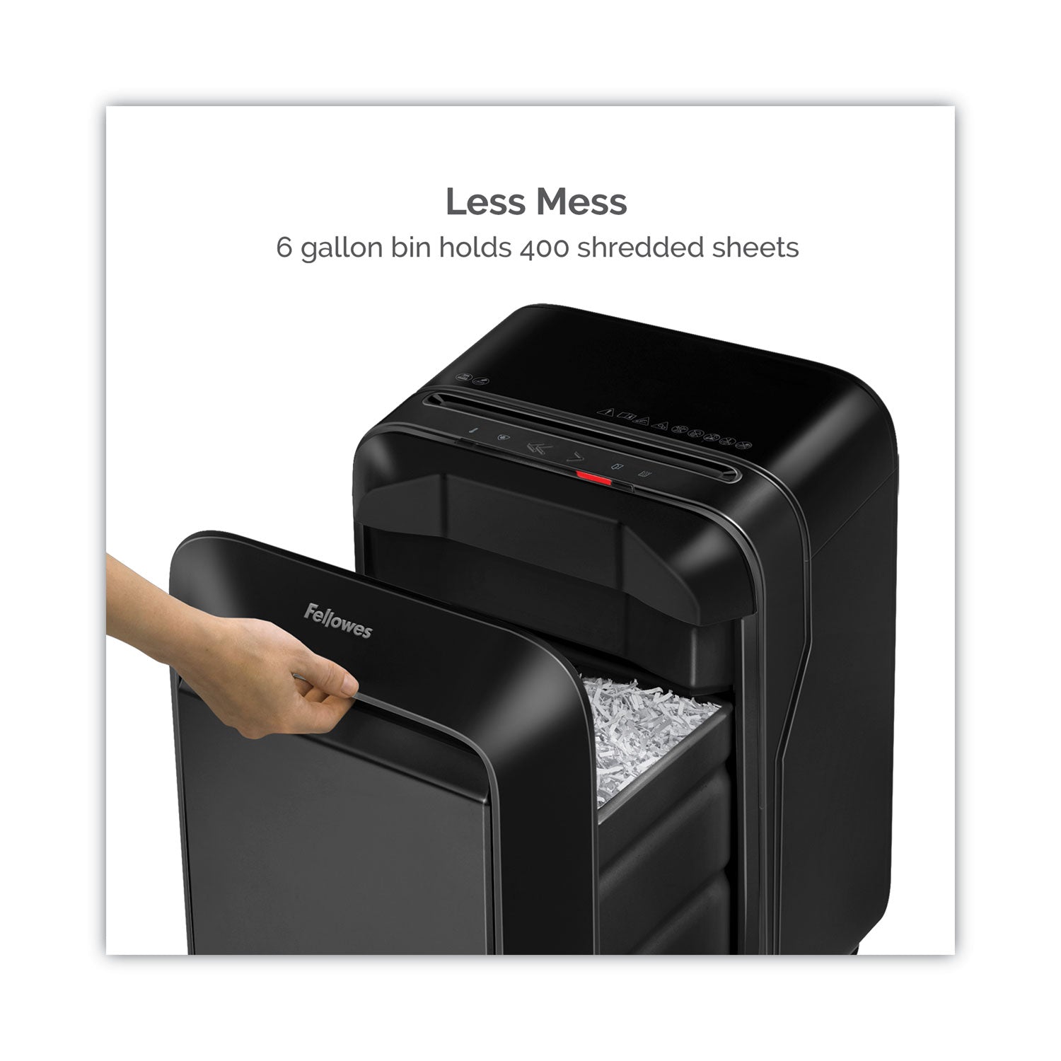 Continuous Shredder - Cross Cut - 16 Per Pass - for shredding Staples, Paper, Paper Clip, Credit Card, Junk Mail - 10 Minute Run Time - Black