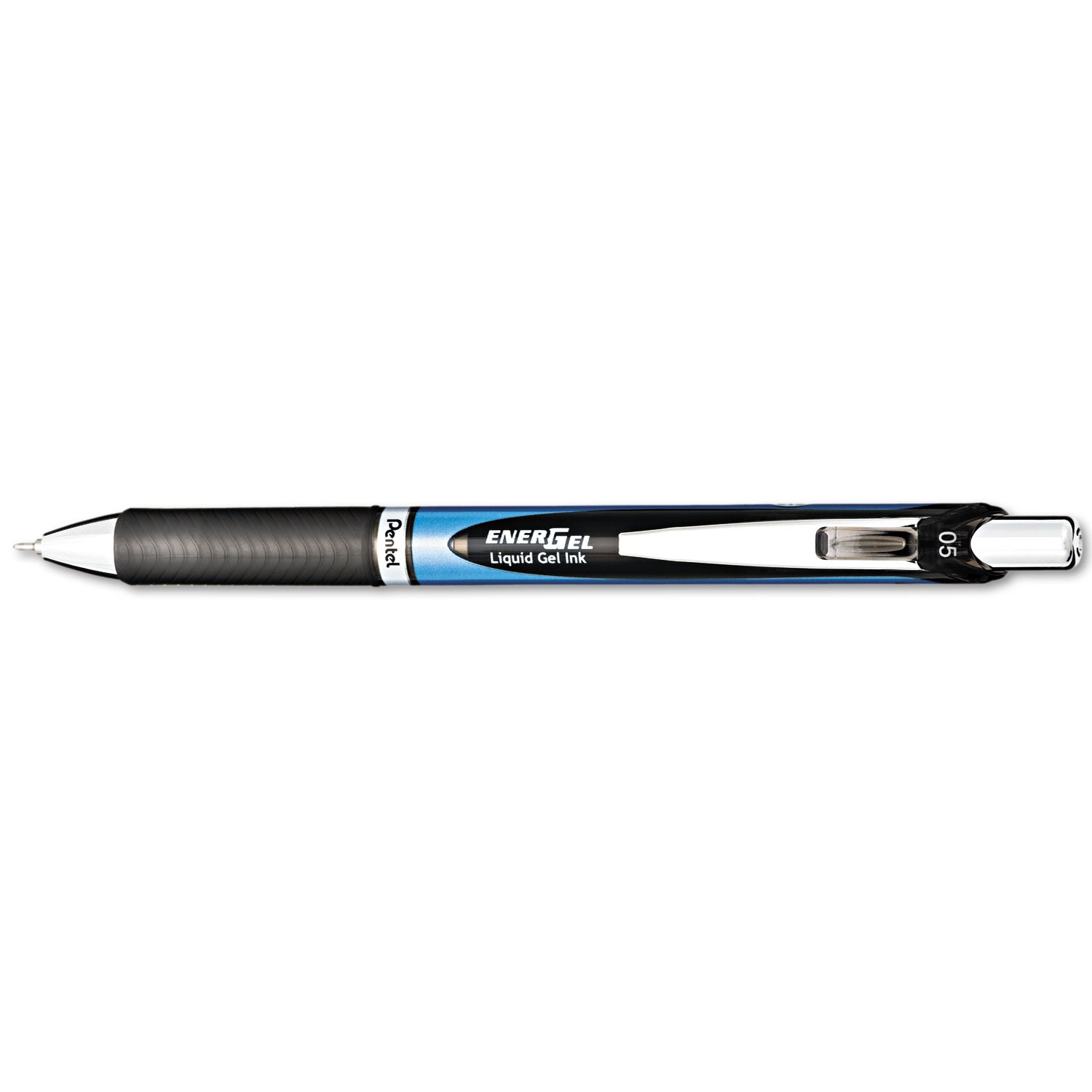 EnerGel EnerGel RTX Liquid Gel Pen - 0.5 mm Fine Needle Pen Point - Refillable - Retractable - Black Ink - Gel-based - Blue Barrel - Stainless Steel Tip - 1 Each