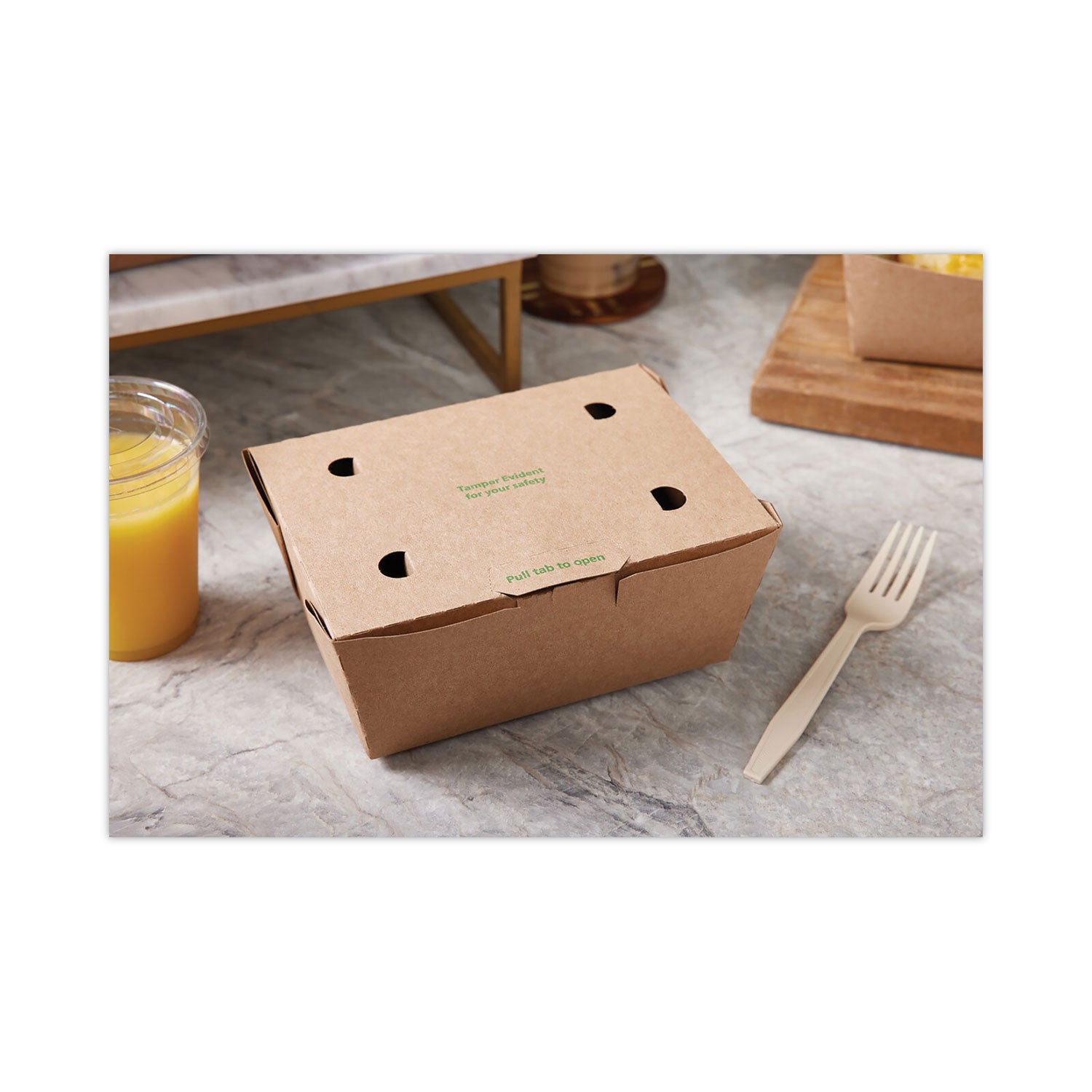 EarthChoice Tamper Evident OneBox Paper Box, 6.54 x 4.5 x 3.25, Brown, 160/Carton