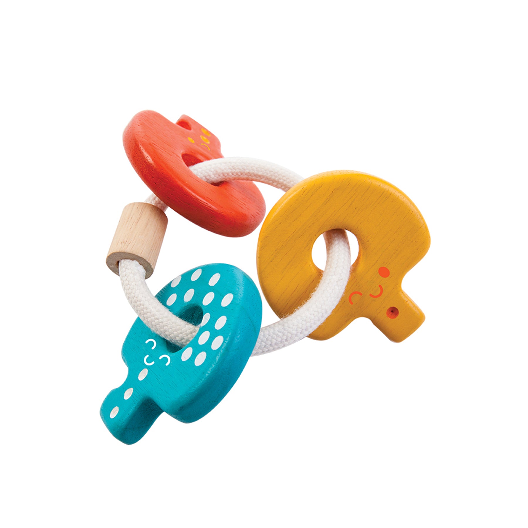 Wooden Baby Key Rattle and Teether