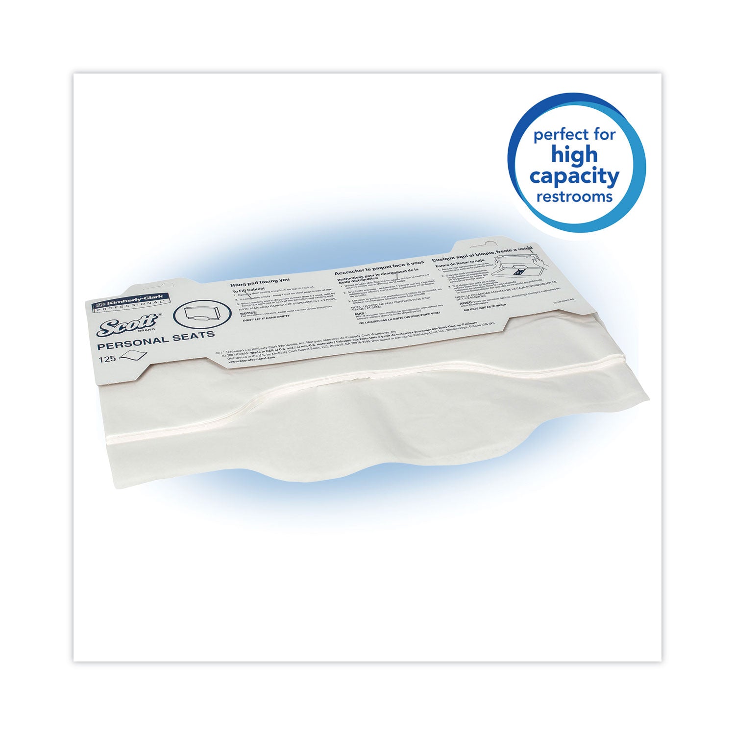 Scott Toilet Seat Covers - 15" Width x 17" Length - For Toilet - White - 125/Pack - 24 / Carton