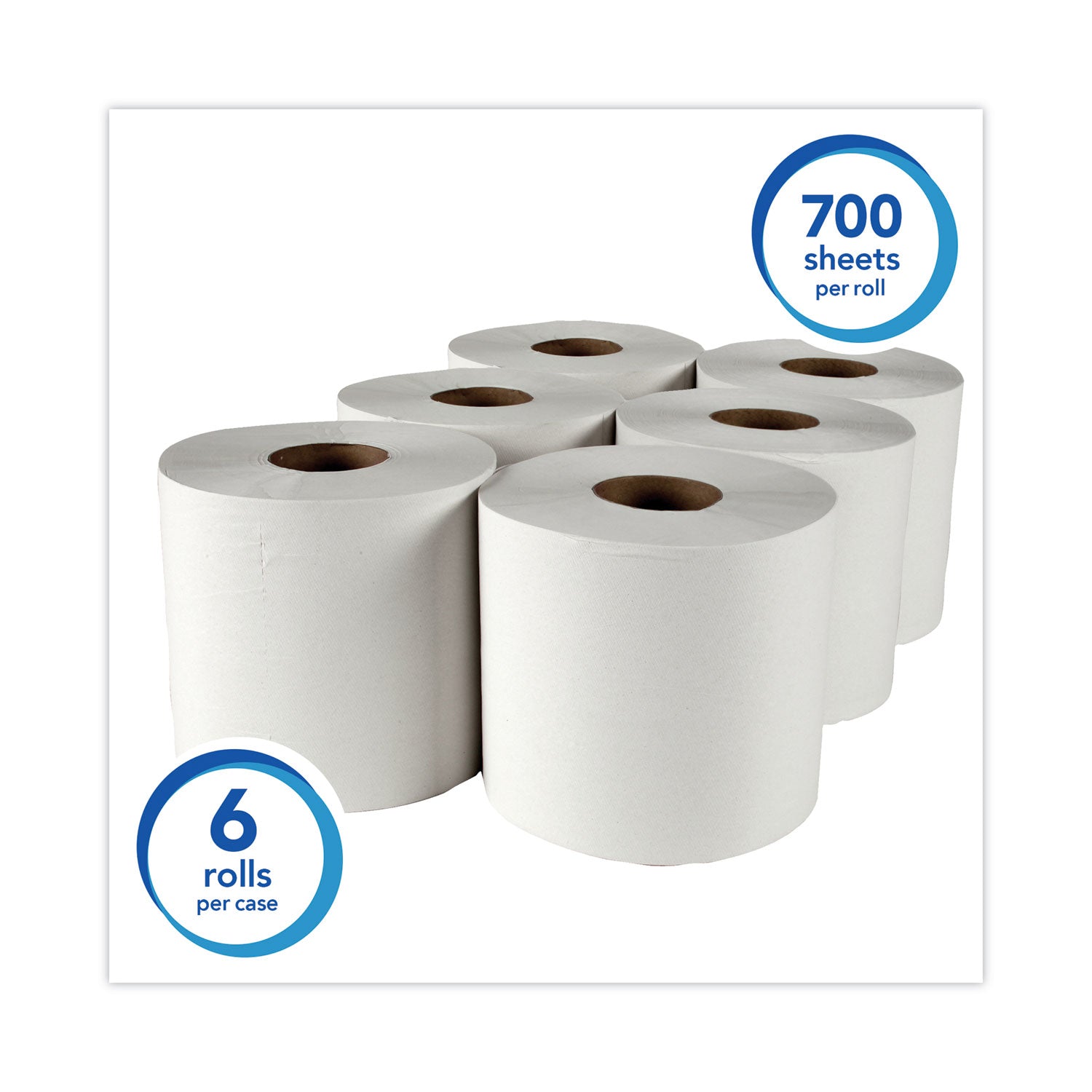 1 Ply - 8" Width x 12" Length - 700 Sheets/Roll - White - Paper - 1 Carton