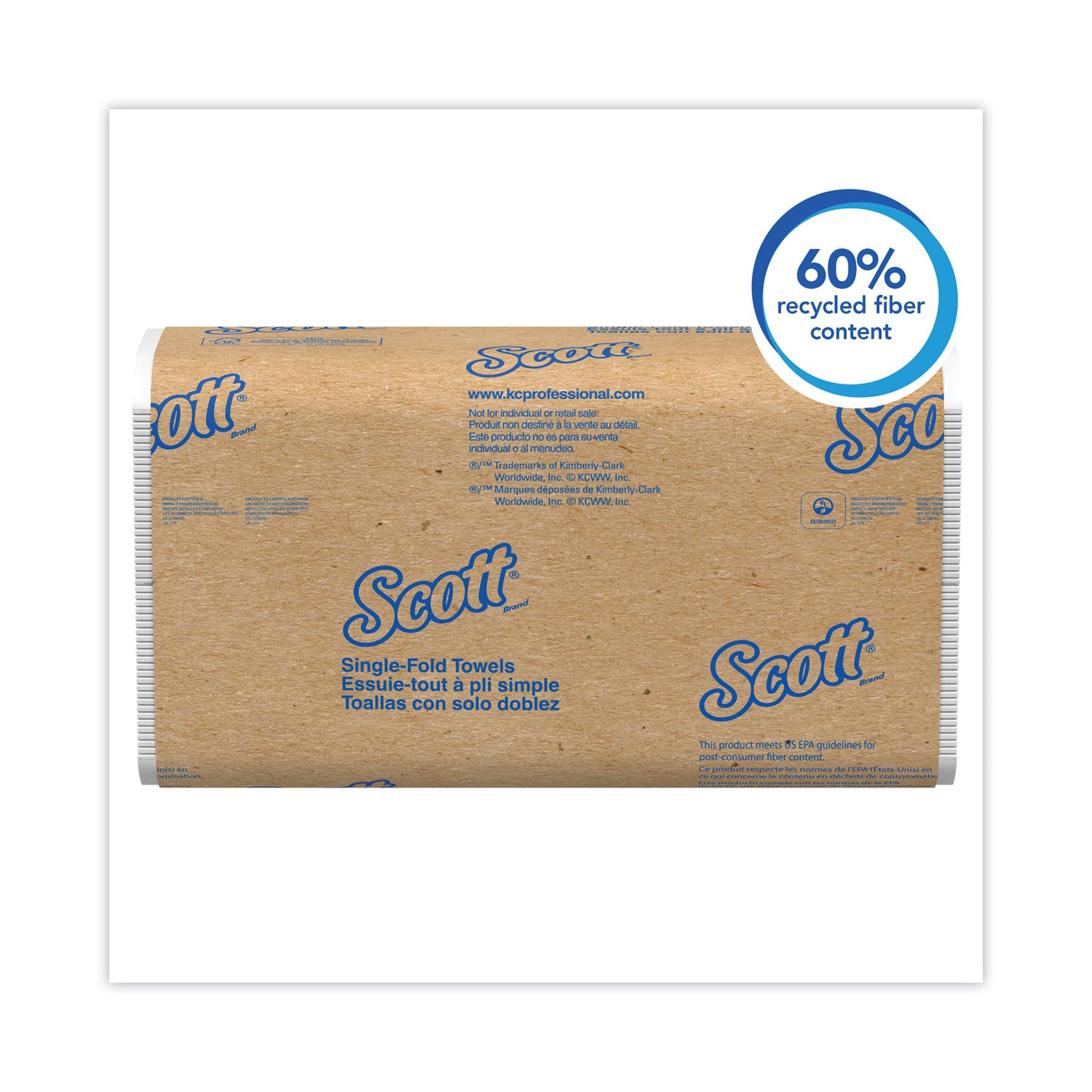 Single Fold - 9.30" Width x 10.50" Length - White - 250/Pack - 16 / Carton
