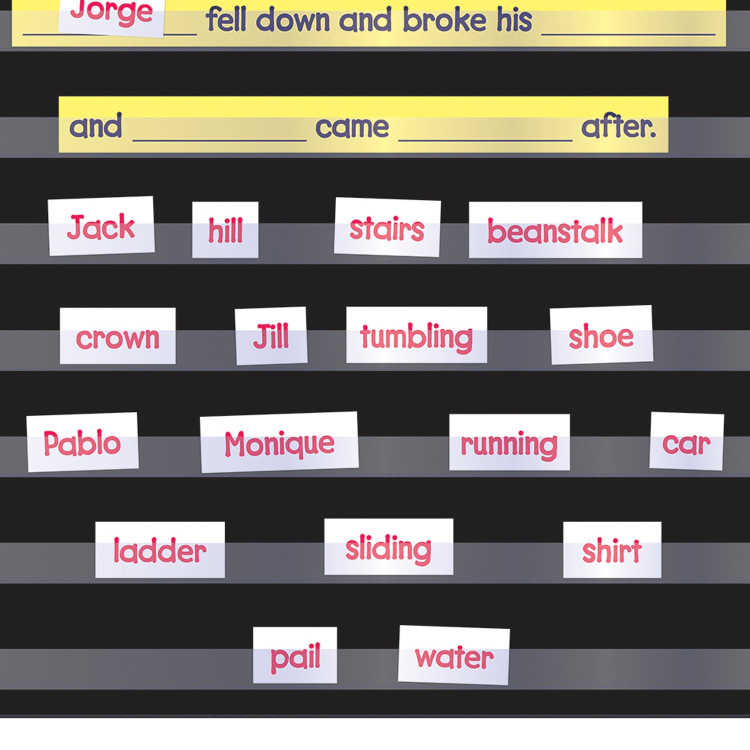 Standard Pocket Chart, 34" x 44", Black