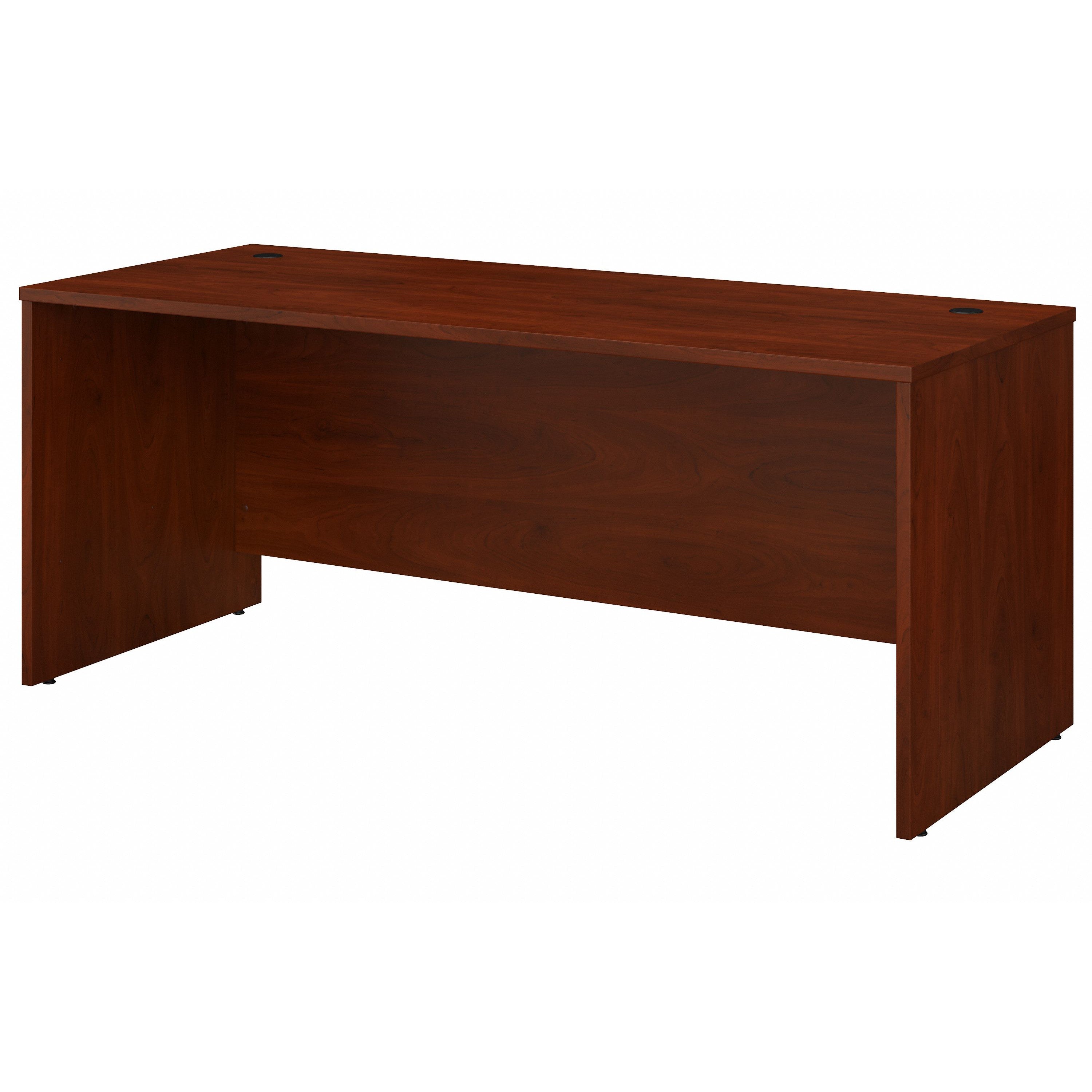 Bush Business Furniture Studio C 72W x 30D Office Desk in Hansen Cherry - 71.02" Width x 29.37" Depth x 29.84" Height