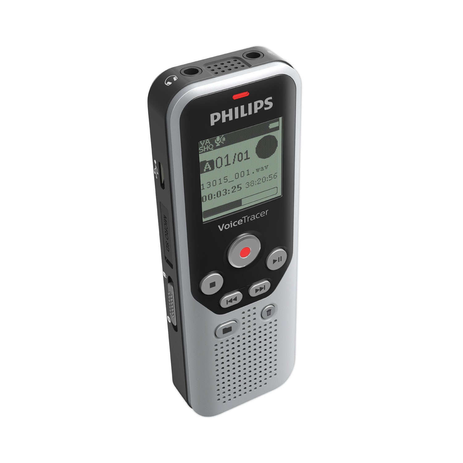 8 GB Flash Memory - microSD, SD Supported - WAV - High Quality, Standard Play, Long Play - 583 Hour Recording - USB - Headphone - Portable